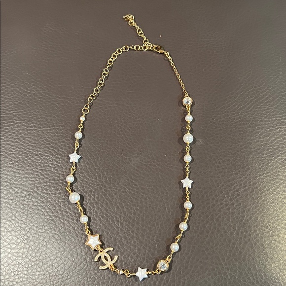 Chanel Bijoux Fantaisie necklace costume pearl star crystal - Picture 3 of 9